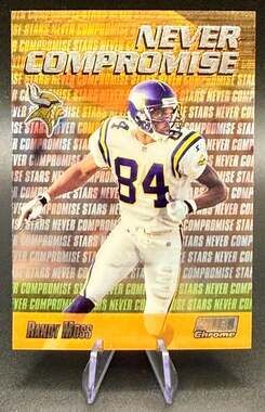 Randy Moss Topps Stadium Chrome Never Compromise Minnesota Vikings Football Card